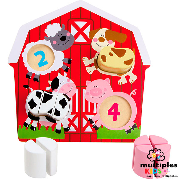 Puzzle matemático animales