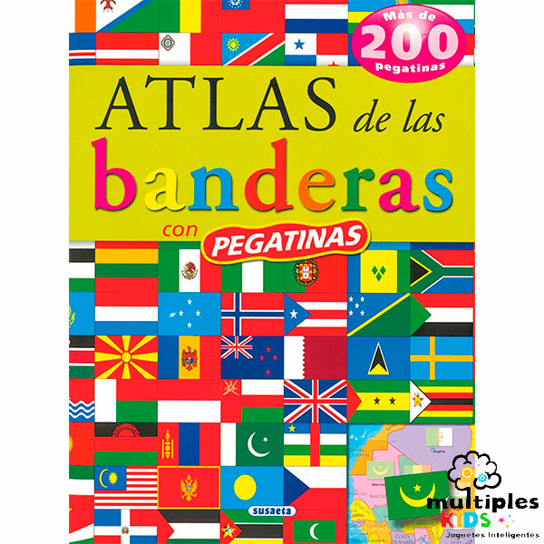 ATLAS DE BANDERAS CON PEGATINAS