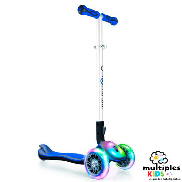 Patinete multi luces azul