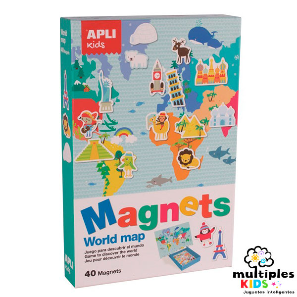 Magnets world map Apli