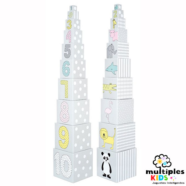 Cubos apilables Gris
