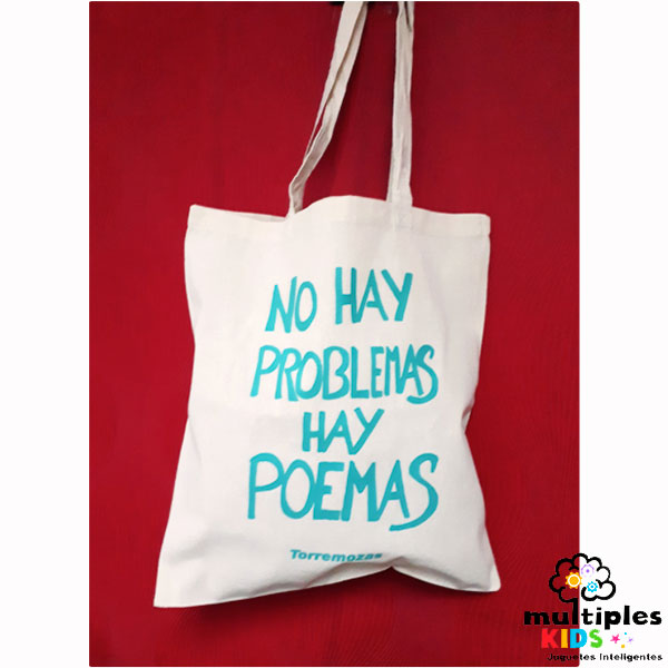 Bolsa de tela No hay problemas hay poemas