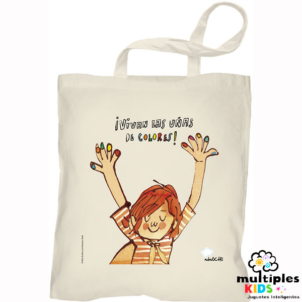 Bolsa de tela vivan las uñas de colores