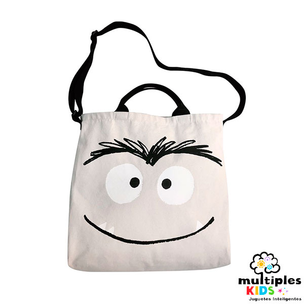 Bolso bandolera monstruo de colores blanco